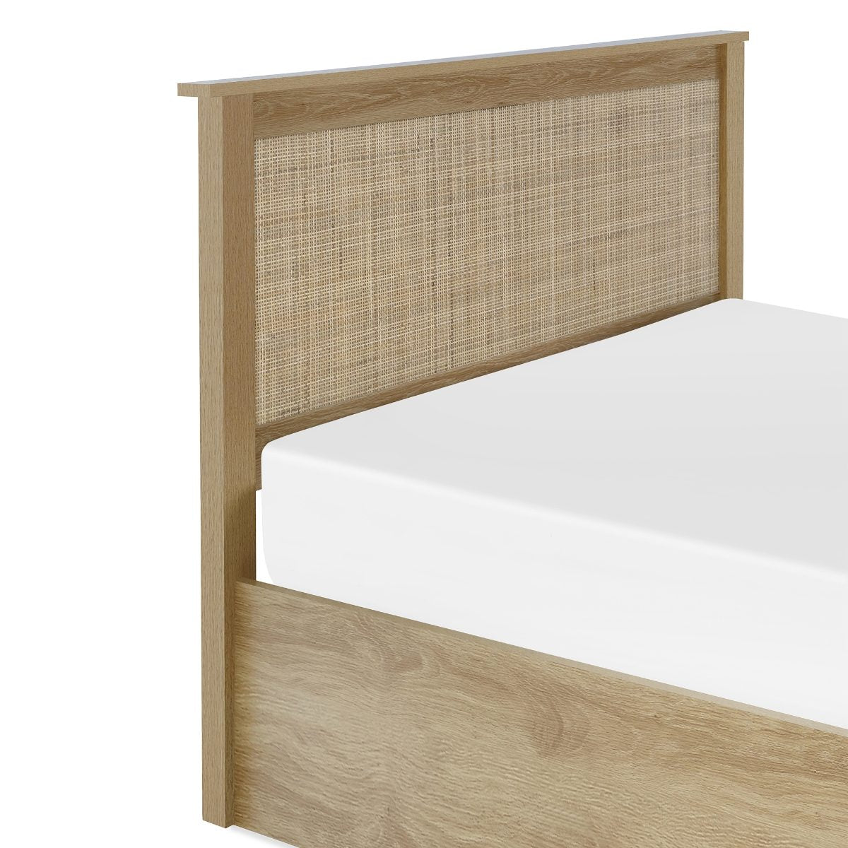 Reese Scandi Rattan Ottoman Storage Bed 135cm or 150cm