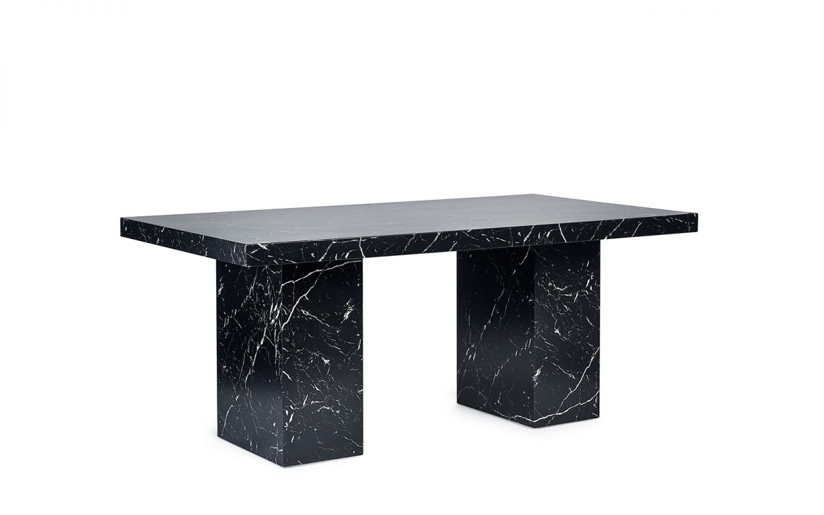 Roma Marble-Effect Dining Table 180cm in Black or White