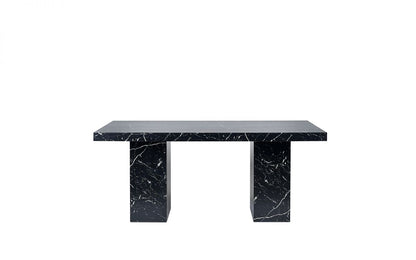 Roma Marble-Effect Dining Table 180cm in Black or White