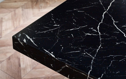 Roma Marble-Effect Dining Table 180cm in Black or White