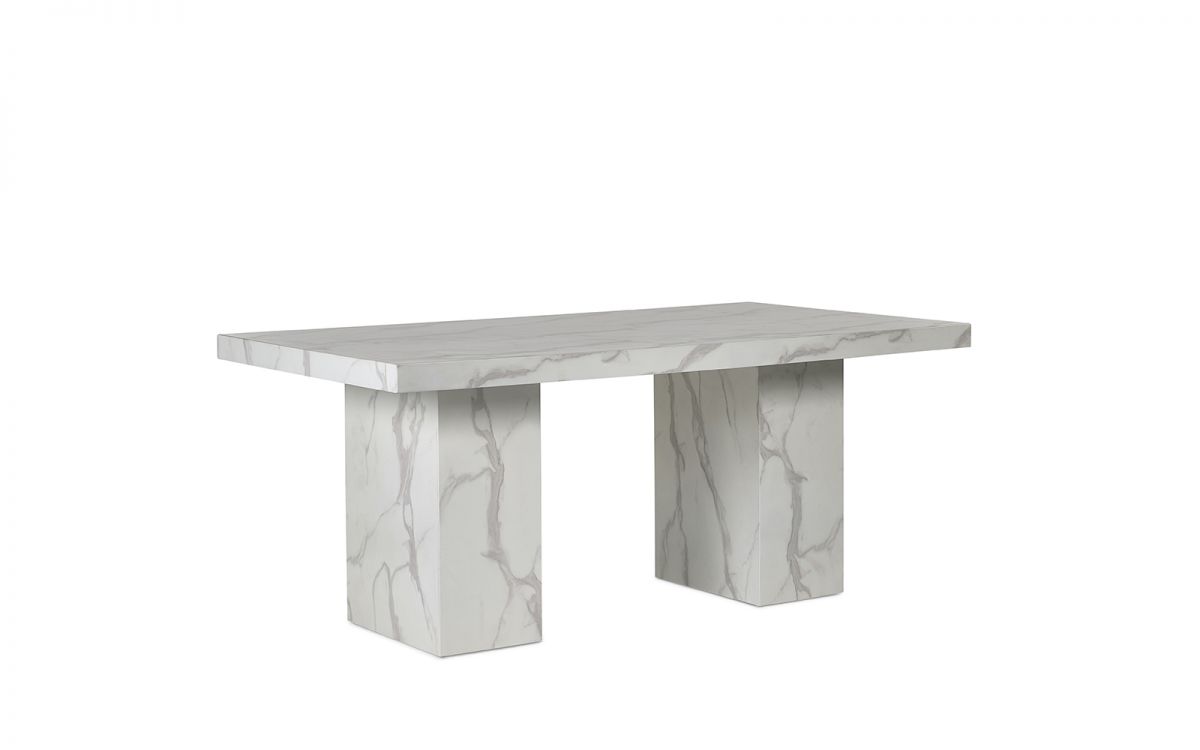 Roma Marble-Effect Dining Table 180cm in Black or White