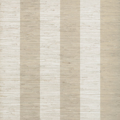 Thibaut Crossroad Stripe Wallpaper in Beige T72804