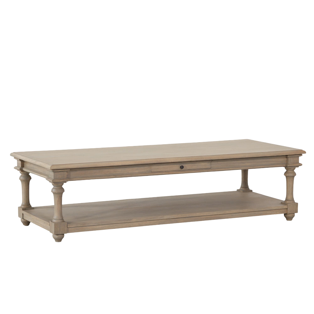 Rustic Column Leg Coffee Table 170cm