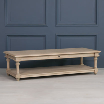 Rustic Column Leg Coffee Table 170cm