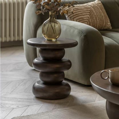 Terre Contemporary Sculptural Side Table