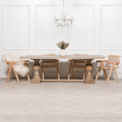 Savannah White Cedar Rustic Dining Table 240cm | Rectangular