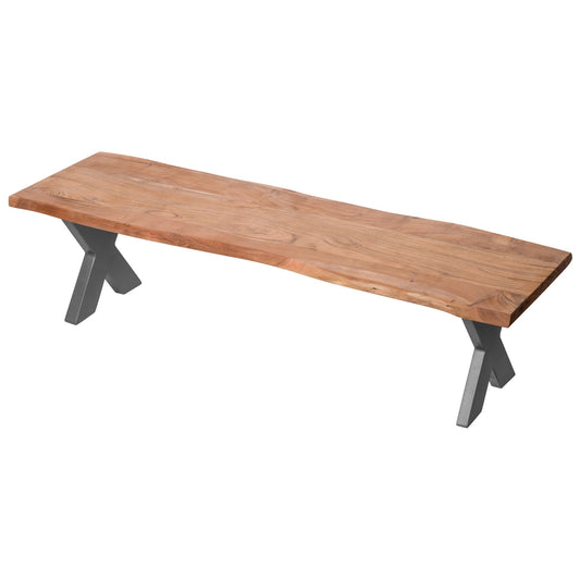 Live Edge Acacia Bench | Natural Brown