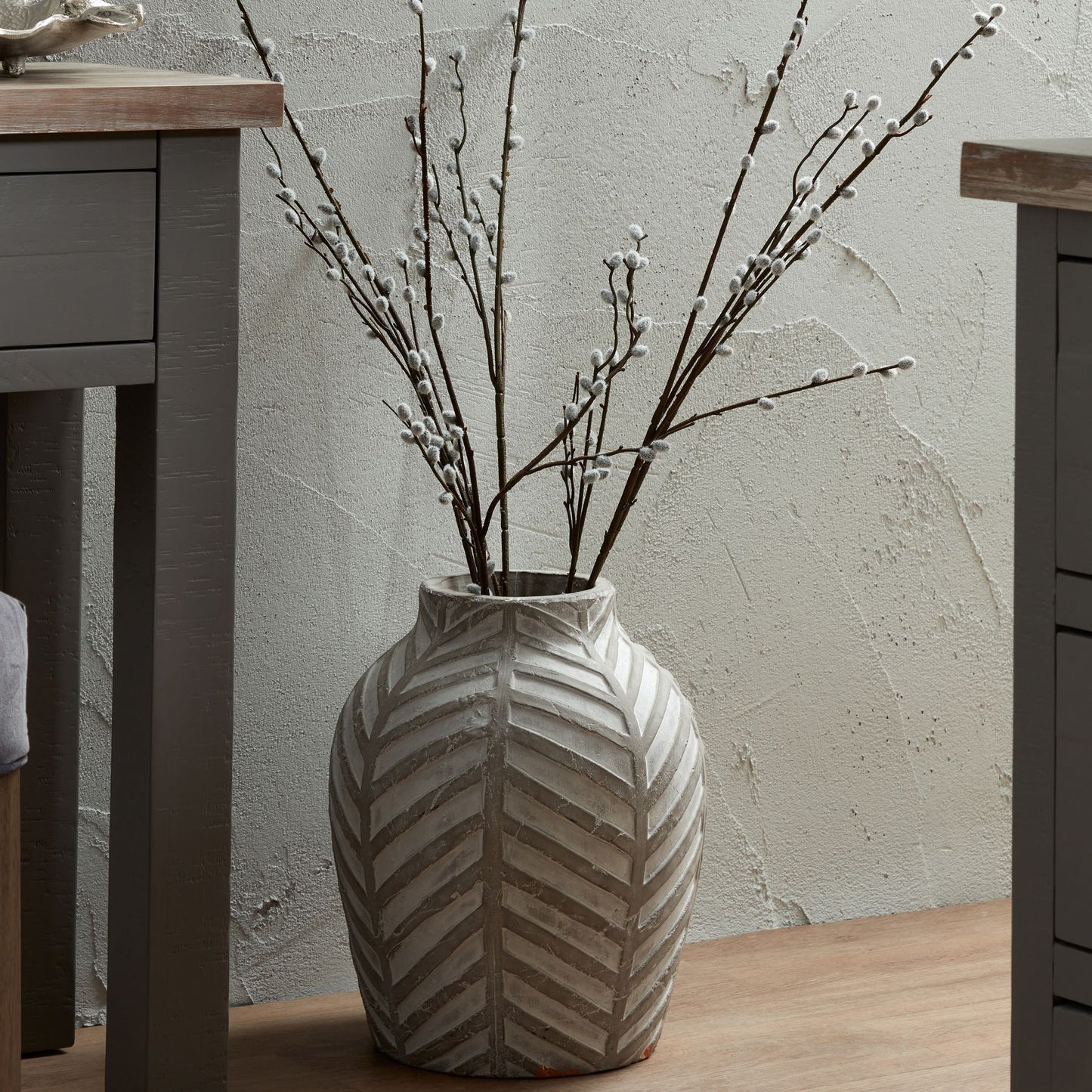 Textured Ceramic Stone Vase