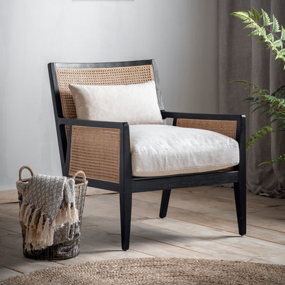 Lauriston Ash and Rattan Armchair