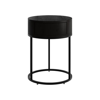 Hampton Round Wooden Bedside Table