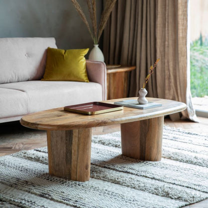 Beckett Contemporary Mango Wood Coffee Table