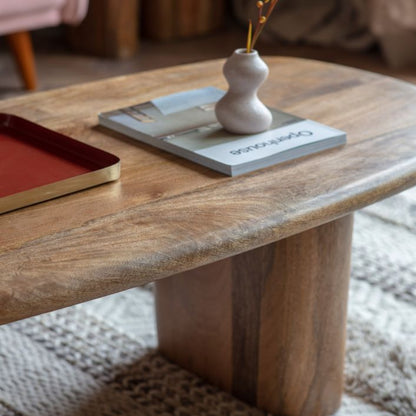 Beckett Contemporary Mango Wood Coffee Table