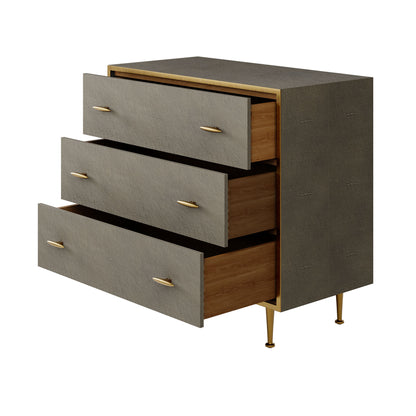 Hampton Chest of Drawers in Faux Shagreen