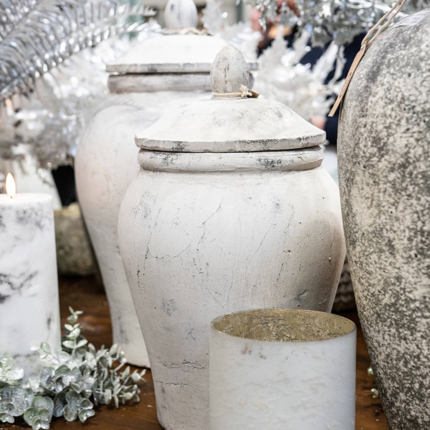 Earthy Ceramic Stone Ginger Jar