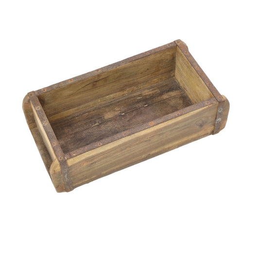 Vintage Wooden Brick Mould Storage Box