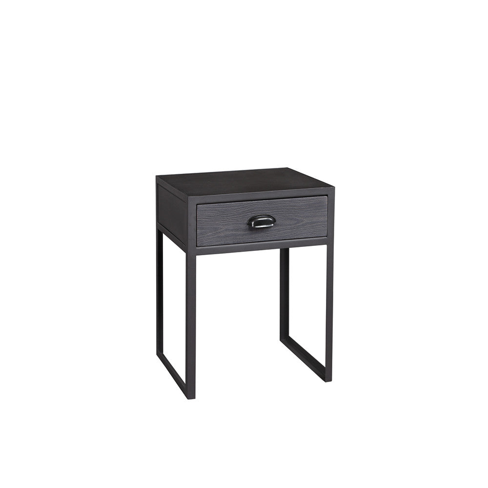 Industrial Style Grafton Bedside Table | Black