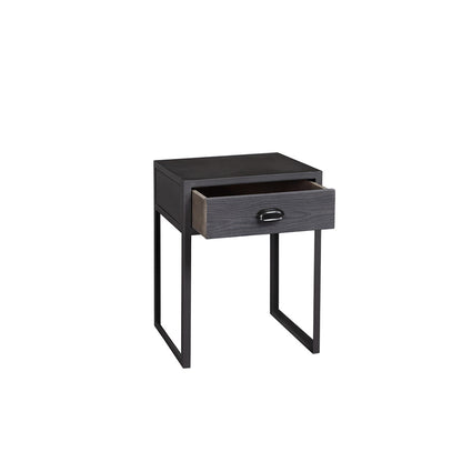 Industrial Style Grafton Bedside Table | Black