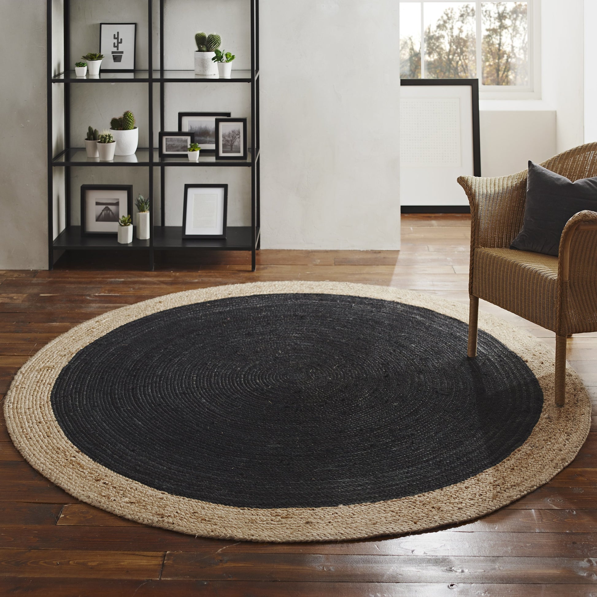 Jaipur Handspun Two-Tone Jute Rug | Round