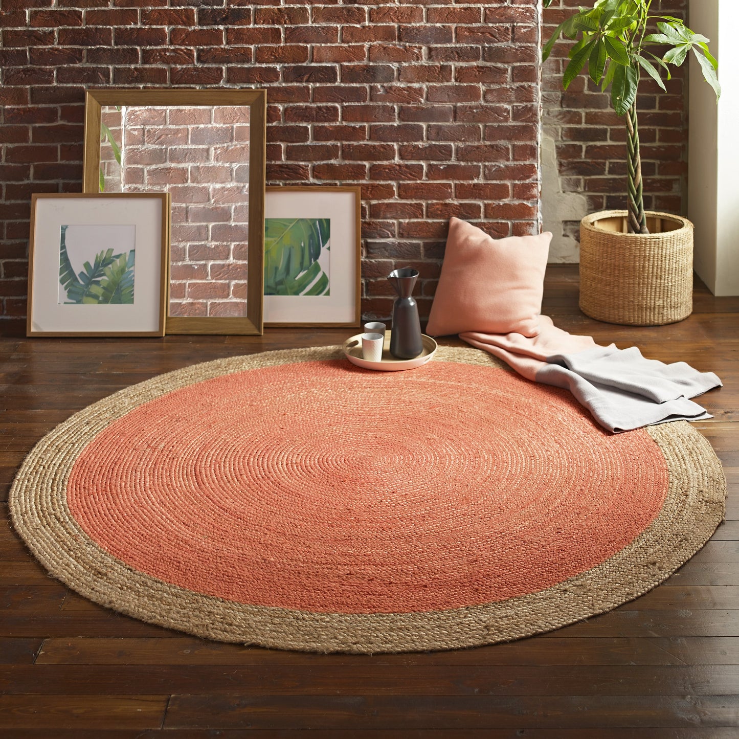 Jaipur Handspun Two-Tone Jute Rug | Round