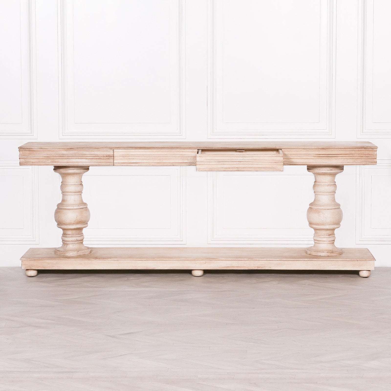 Pura Interiors Blanca Distressed Console Table | 240cm