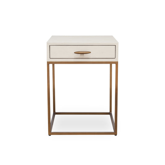 Hampton Bedside Table | Ivory Shagreen