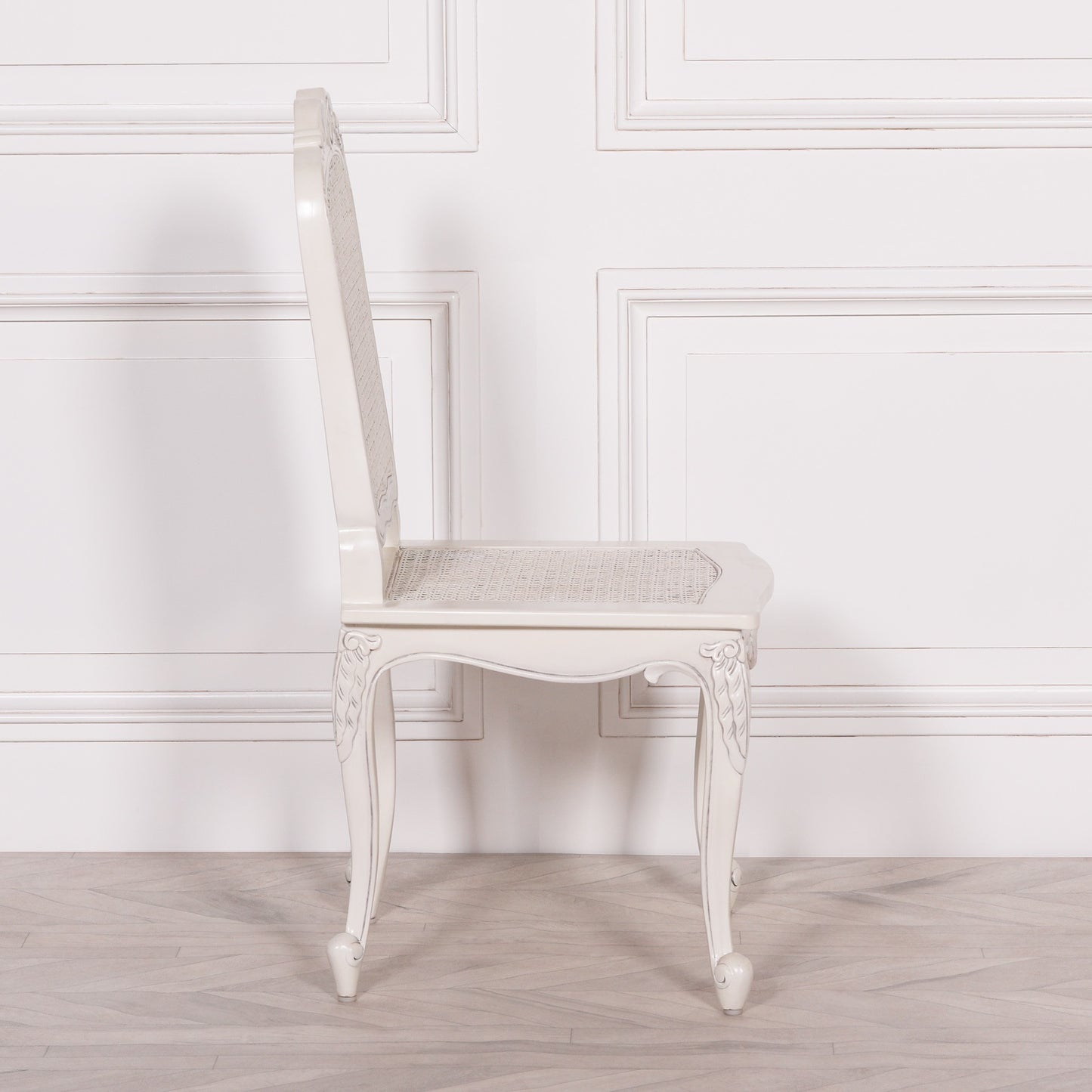 Pura Interiors Charlotte Rattan Dining Chair | White