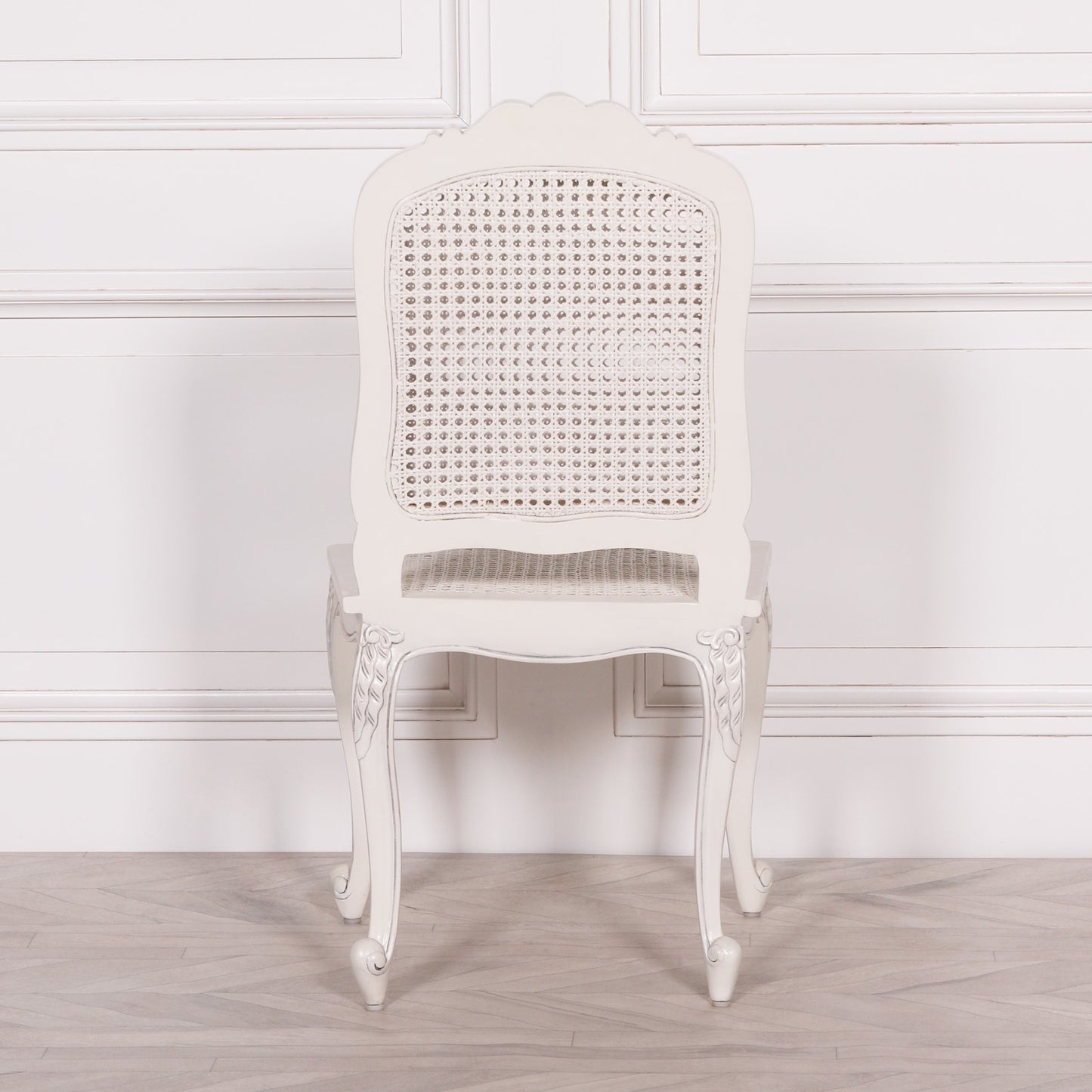 Pura Interiors Charlotte Rattan Dining Chair | White