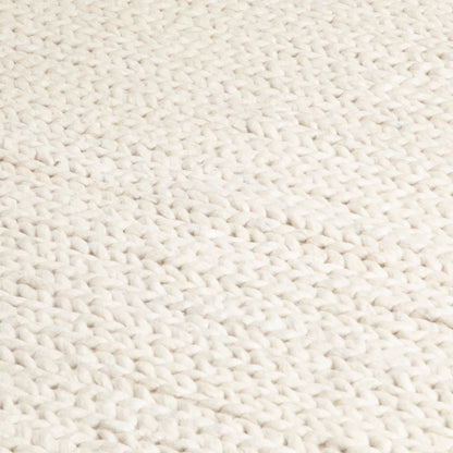 Natural Knitted Wool Rug | Rectangular