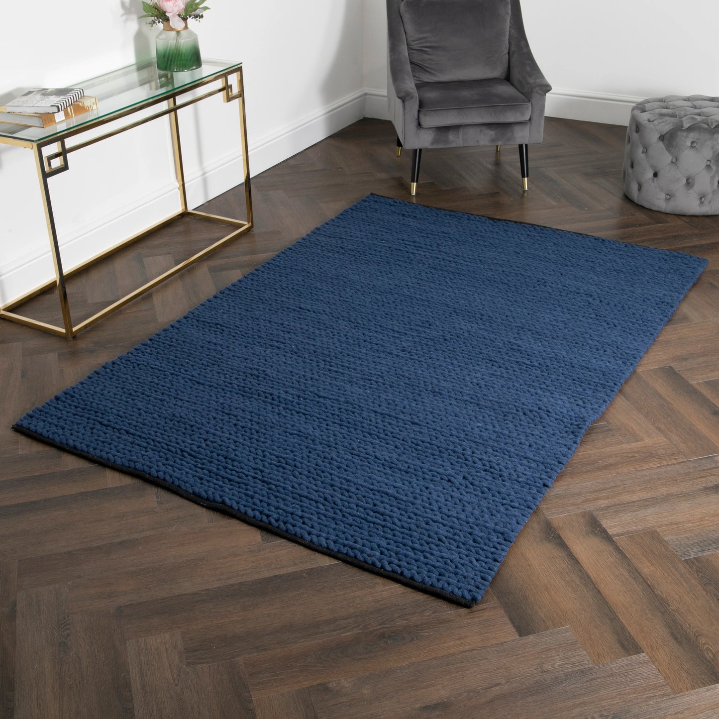 Natural Knitted Wool Rug | Rectangular