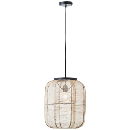 Natural Linen Pendant Light Shade | Cylinder or Round