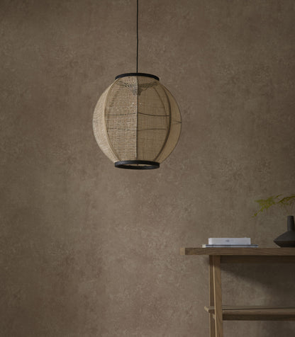 Natural Linen Pendant Light Shade | Cylinder or Round