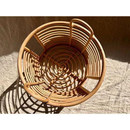 Set of 2 Natural Rattan Baskets