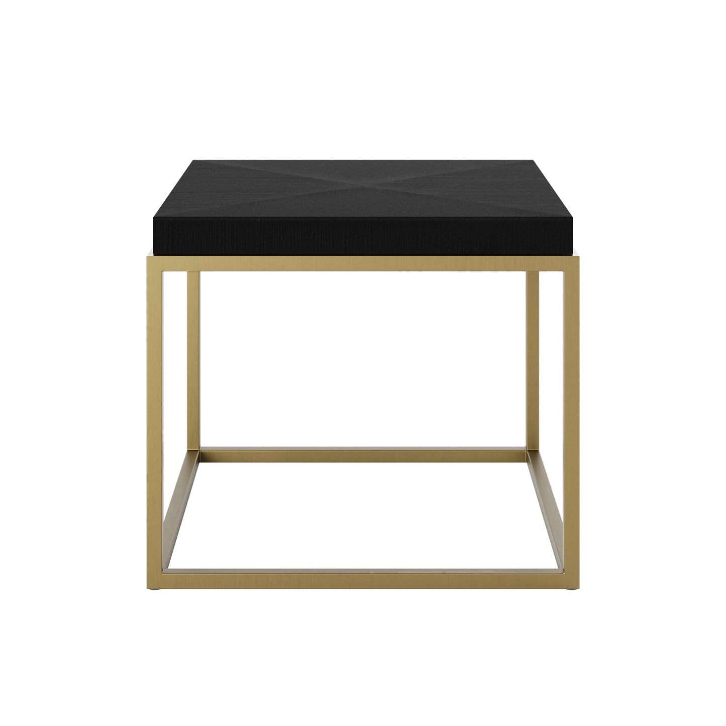 Norton Square Side Table | Black and Brass