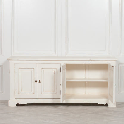 Pura Interiors French Classical Whitewashed Sideboard 200cm