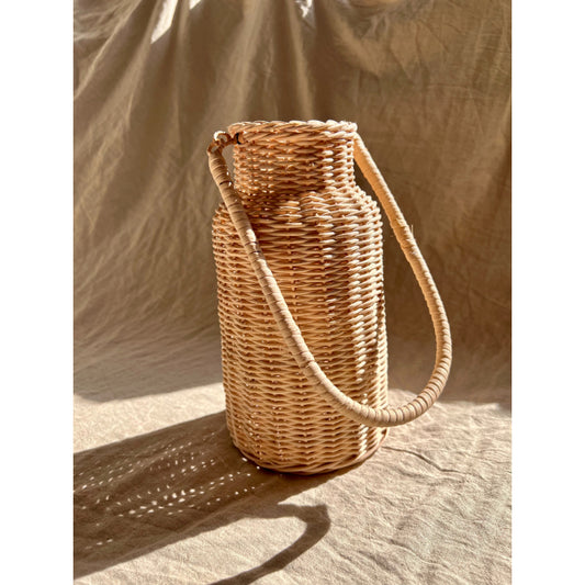 Rattan Vase with Handle