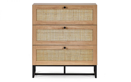 Reese Scandi-Industrial 3-Drawer Dresser 80cm