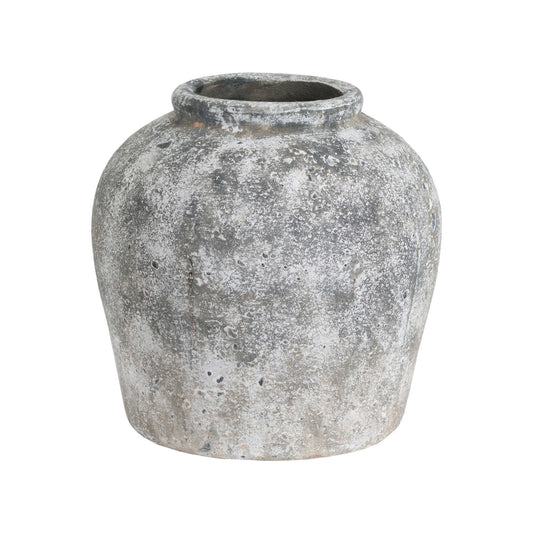 Rustic Aged Ceramic Stone Vase