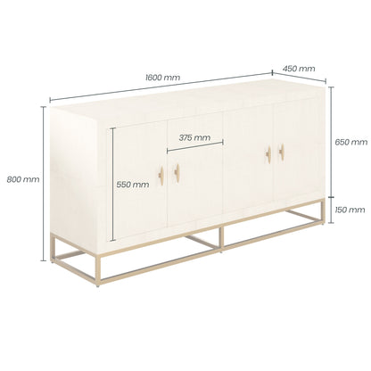 Hampton Faux Shagreen Sideboard 160cm