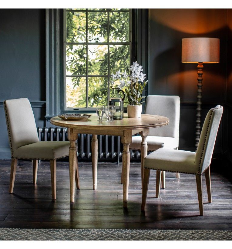 Soma Classic Parquet Circular Dining Table 110cm