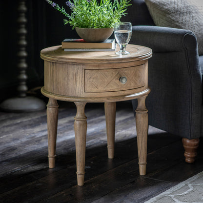 Soma Single-Drawer Rustic Bedside Table