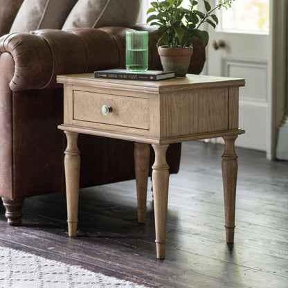 Soma Single-Drawer Rustic Bedside Table