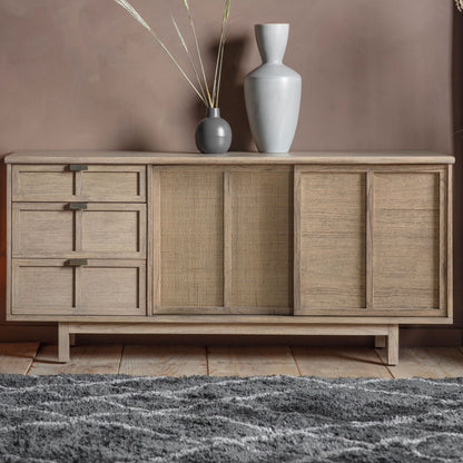 Takumi Mindi Wood and Cane Sideboard 150cm