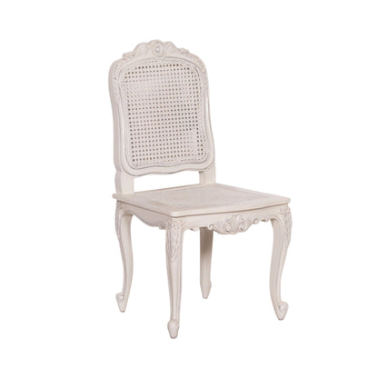 Pura Interiors Charlotte Rattan Dining Chair | White