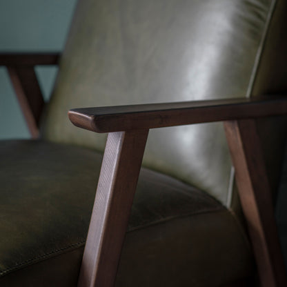 Vaughn Mid Century Leather Armchair