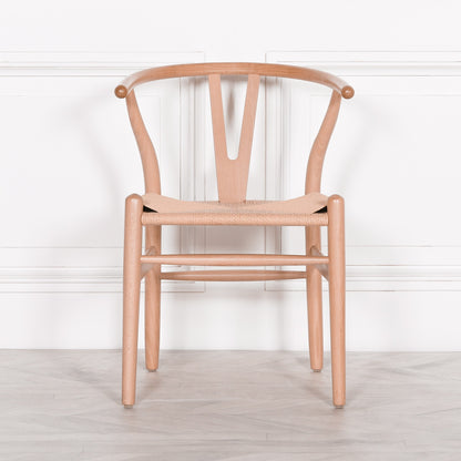 Pura Interiors Berggren Wishbone Dining Chair | Natural Tan