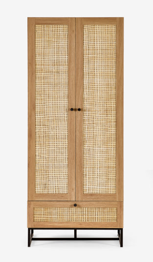 Reese Scandi-Industrial Tall Wardrobe