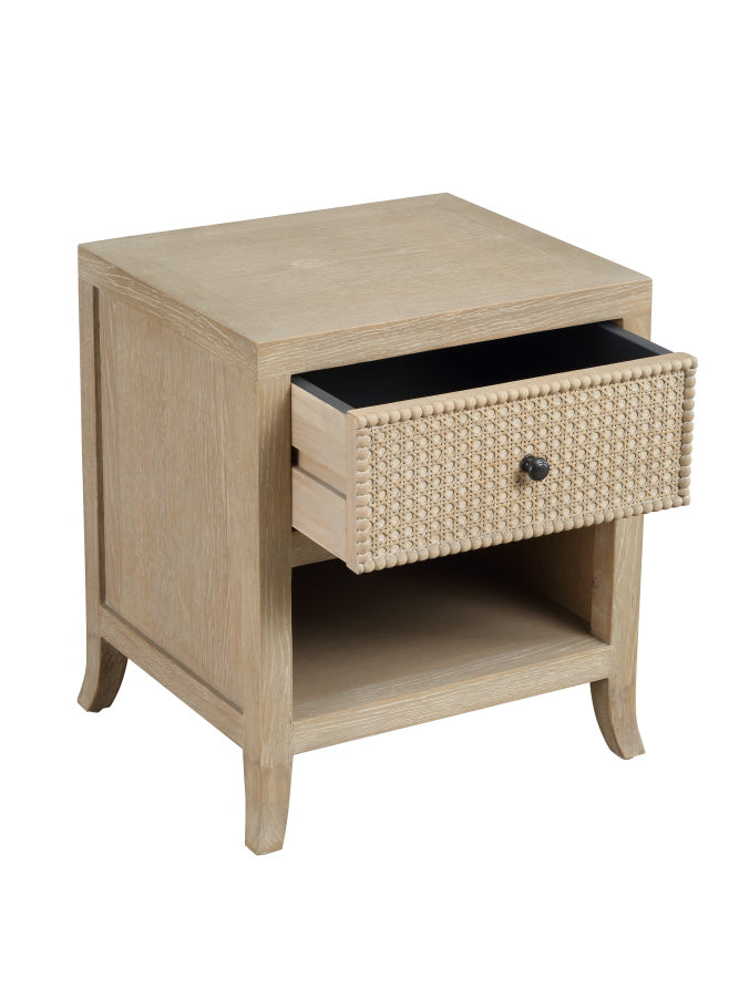 Rustic Witley Bedside Table | Grey Aged Oak